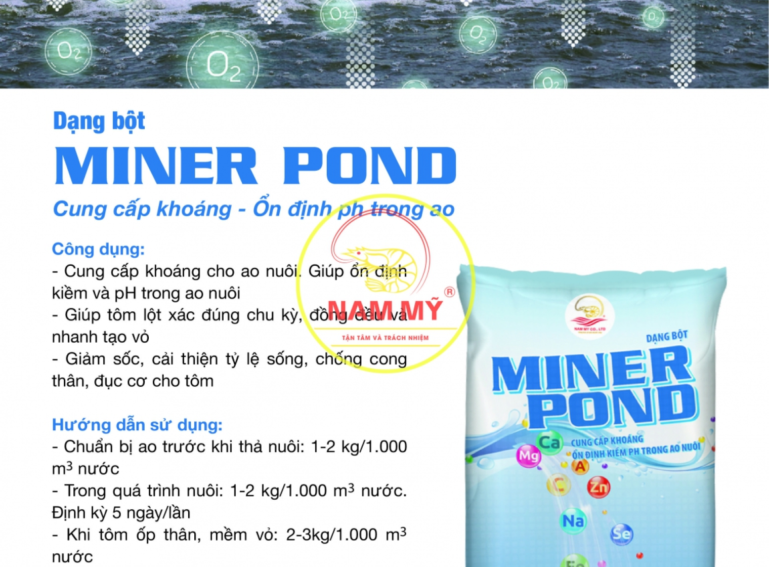 MINER POND  - CUNG CẤP KHOÁNG, ỔN ĐỊNH PH TRONG AO
