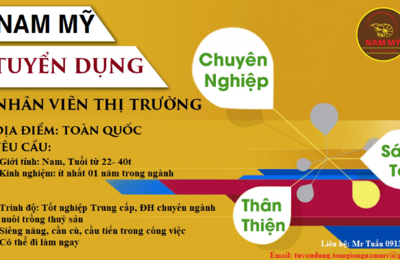 NAM MỸ TUYỂN DỤNG NHÂN VIÊN TOÀN QUỐC
