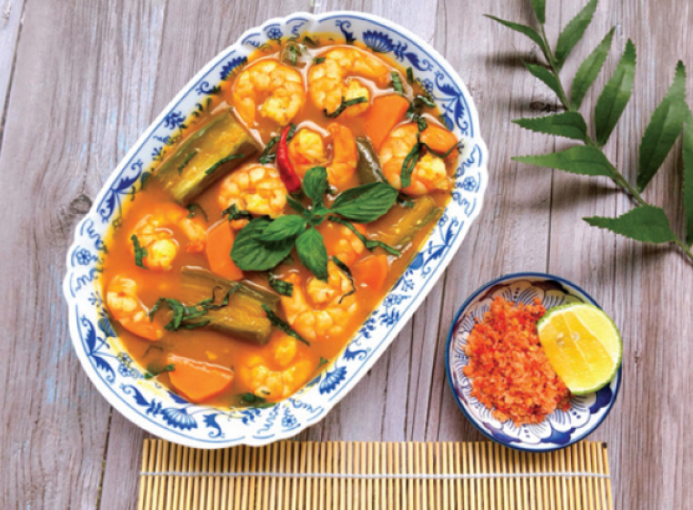 Cà ri cà tím tôm tươi