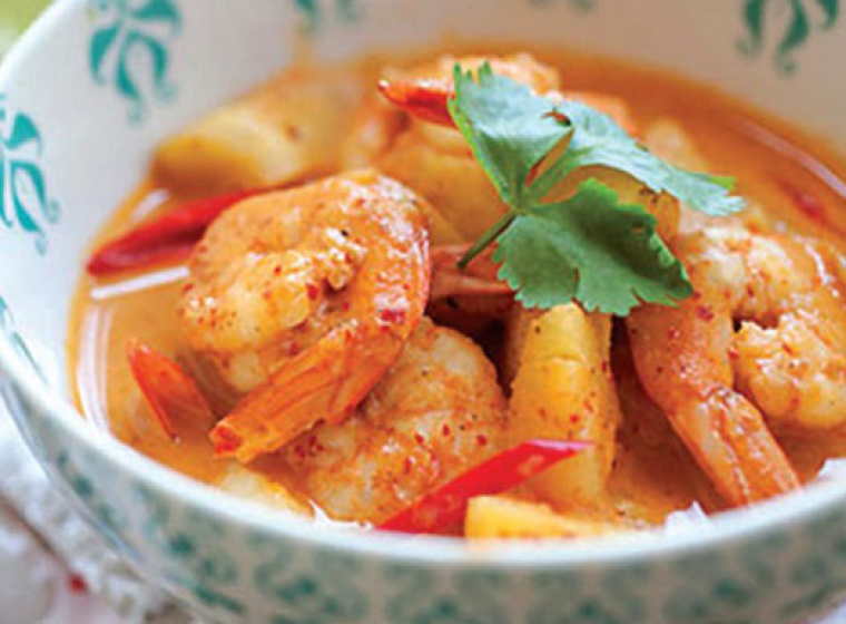 Cà ri tôm nước cốt dừa lạ miệng