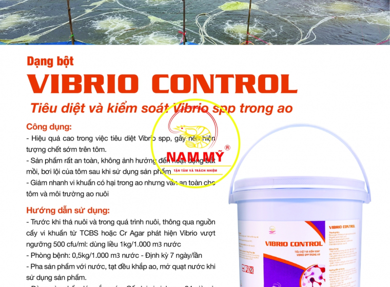 VIBRIO CONTROL LOẠI BỎ HIỆN TƯỢNG CHẾT SỚM TRÊN TÔM