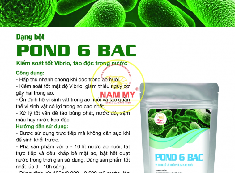 POND 6 BAC - KIỂM SOÁT TỐT VIBRO, TẢO ĐỘC TRONG NƯỚC